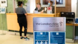 Reception area at The London Clinic
