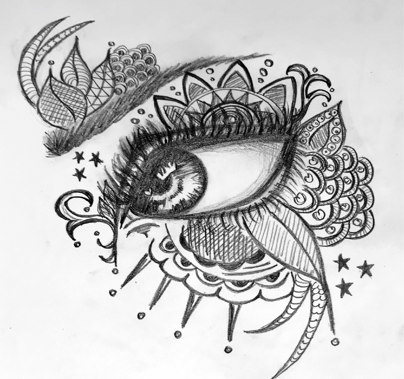 A pencil sketch by Anisha