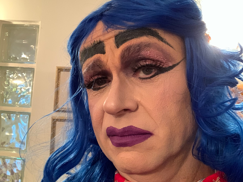 Ruby Chamberlain's father dressed up in drag for charity