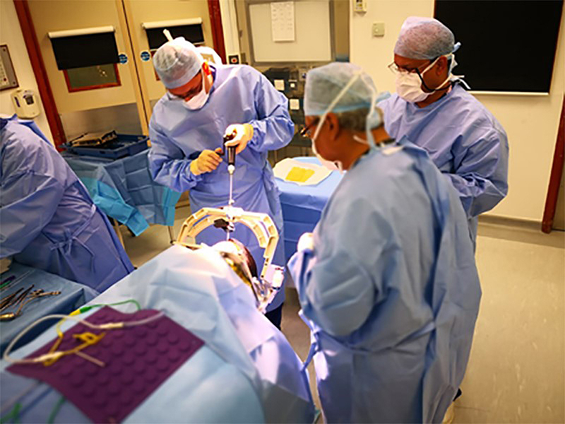 A surgery in progress