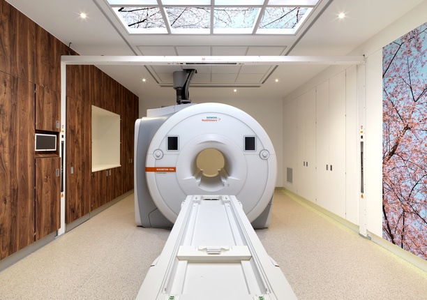An image of the 3t MRI scanner in place at The London Clinic