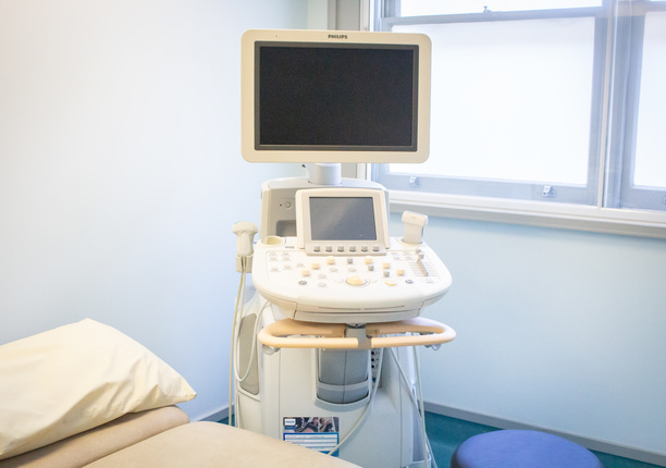 An image of the Ultrasound machine in place at The London Clinic