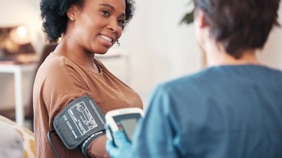 Women having a check-up