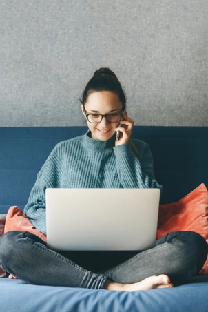 Lady at laptop