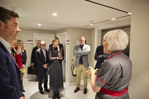 Gail Jones, Modern Matron of Diagnostics and Outpatients leads event attendees on a tour of the Rapid Diagnostics Centre