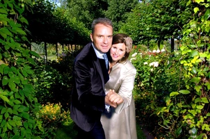 Nicola Horlick and Martin Baker on their wedding day