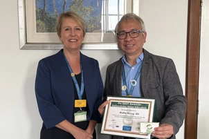 Tonya Klopper, Chief Nurse, with Walter Burog, Head of Professional Practice