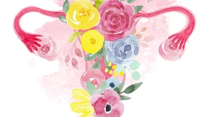 Flower graphic representing endometriosis
