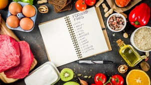 a range of food with a fodmap list