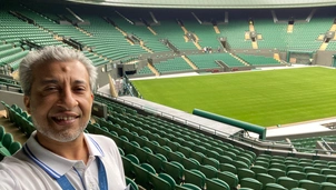 Consultant Podiatrist Saj Afzal at Centre Court, Wimbledon