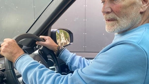 Patient Malcolm Harvey can now drive with confidence after receiving treatment for cataracts and having lenses fitting.