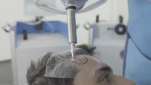 Patient having the treatment place applied 