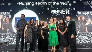 The London Clinic team at the LaingBuisson Awards 2024, following being announced the winner of the Nursing Team of the Year Award