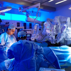 Robotic surgeons perform surgery