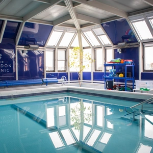 A view of the hydrotherapy pool