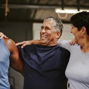 happy, healthy people smiling. Group of 4