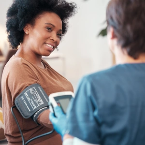 Women having a check-up