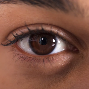 A macro image of a woman's eye 