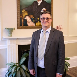 A photo of Ricardo Jose in the King's Speech Room, at The London Clinic